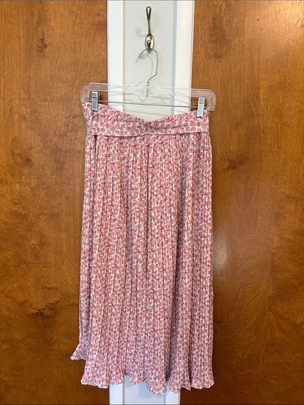Women’s Pink Floral Midi Skirt - Picture 3 of 8